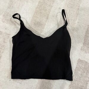 lululemon athletica Cropped Black Tank Top. Size 4